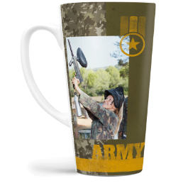Fotohrnček latte veľký - originálny darček - Army